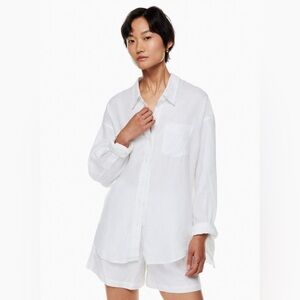 Wilfred Relaxed Linen Shirt - Size Small - White - New With Tags